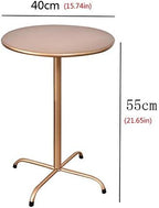 Telephone Table, Round Metal Coffee/Telephone/Bedside Table,Living Room Sofa Side Table,Removable Design,4 Metal Foot Base(Gold-15.74 * 21.65in