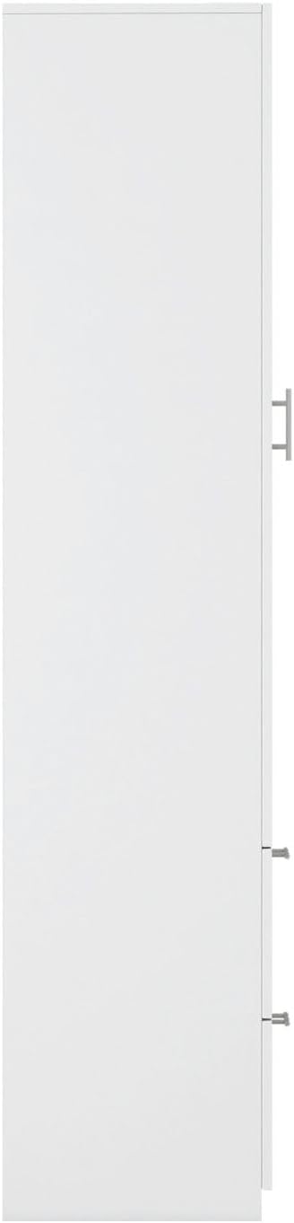 White Pantry Cabinet with Door and 2 Drawers, 70.87" Tall Freestanding Kitchen Storage Cabinet with Adjustable Shelves for Kitchen, Dining Room, Living Room