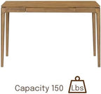 NTC Mingle Desk 47 Inch Modern Design, Rectangular Dinner Table for Dining Room, Living Room Furniture, Effortless Assembly - Teak Look