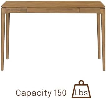 NTC Mingle Desk 47 Inch Modern Design, Rectangular Dinner Table for Dining Room, Living Room Furniture, Effortless Assembly - Teak Look