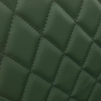 LUNLING Mid Century Modern Faux Leather Dining Chairs Set of 2, Green, Upholstered Seat, Metal Legs, Adjustable Foot for Kitchen Dining Room Desk Chairs