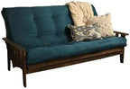 Kodiak Tucson Queen Futon Frame and Mattress Set - Wood Futon with Mattress Included in Fabric Mattress (Gray/Walnut)