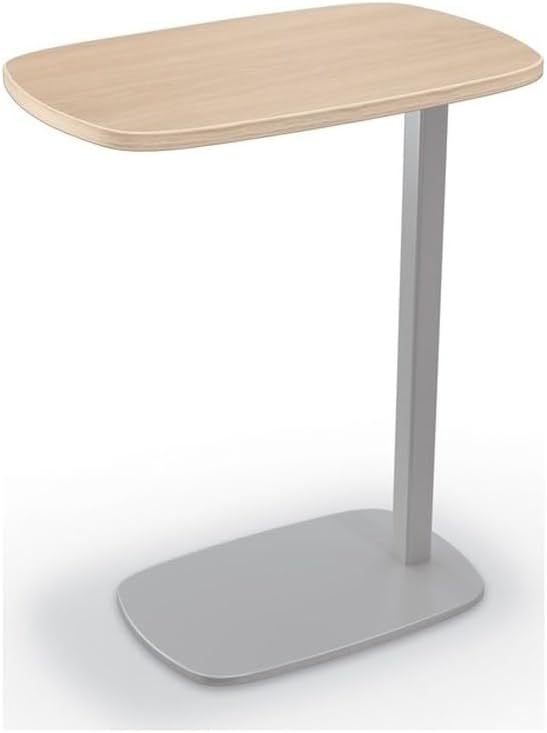 MooreCo Luly Tablet Side Table Beigewood Laminate 26Hx22Wx14D