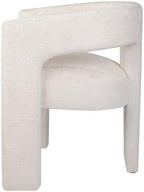Jofran Gwen Jacquard Upholstered Accent Chair, Modern Luxury Plush Sculptural Armchair for Dining Room or Living Room, Chairs Living Room, Natural, Set of 6
