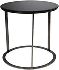 Telephone Table, Black Glass End Table Stainless Steel Frame Living Room Sofa Side Table Telephone Desk Computer Desk(Color:Black,Size:23.6223.6226.77in)