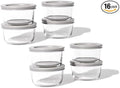 16-Piece Glass Food Storage Containers Set (8 Containers + 8 BPA-Free Lids) | 1-Cup, Leakproof | Microwave, Freezer, Oven & Dishwasher Safe | Ideal for Meal Prep & Pantry Organization