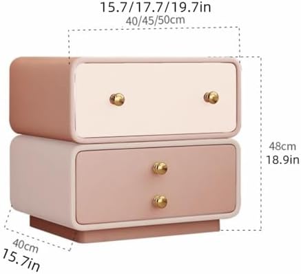 Bedside Table, Rotatable Night Stand, Large Capacity Side Table for Bedroom, Living Room(Blue,19.7in)