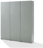 Maykoosh Country Cottage 3-Piece Entryway Set with 3 Pantry Closets, Gray - 12.5 x 66 x 74 inches, Ample Storage Space, Pantry with Storage with Shelves, Double Hooks