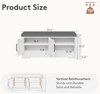 Farmhouse Shoe Storage Bench with 3-in-1 Entryway Storage & Padded Seat | 39.6" Wide Entryway Bench with Adjustable Shelves, Shoe Organizer & Side Storage Rack for Living Room, Bedroom, White