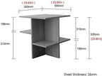 Telephone Table, Assemble Coffee Table,Sofa Side Table,Mobile Square Table,Telephone Table,2 Colors(Color:White,Size:19.6819.6820.86in)