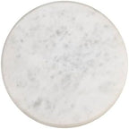 JONATHAN Y Oliver 8" Round Marble Pedestal Drink Table, Gold/White | 22.25" High Modern Martini Cocktail Accent Stand, Small Side Furniture, No Assembly, Mid-Century Glam Style