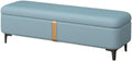 Modern Shoe Changing Bench Storage Long Sofa Rectangular Bed End Stool Entryway(Blue)