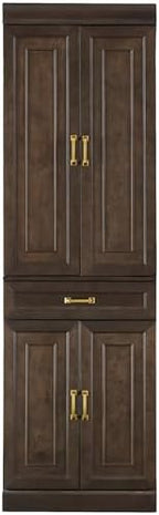 Crosley Furniture Stanton Pantry Storage Cabinet with Shelves, Kitchen, Dining, or Laundry Room, Coffee
