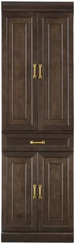 Crosley Furniture Stanton Pantry Storage Cabinet with Shelves, Kitchen, Dining, or Laundry Room, Coffee