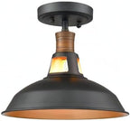 CLAXY Industrial Farmhouse Ceiling Light 1-Light Barn Ceiling Light Fixture Flush Mount for Bedroom Hallway Porch