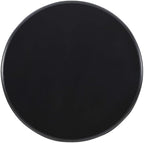 Pemberly Row Set of 2 Round Wood Accent Tables with Pedestal Base in Jet Black