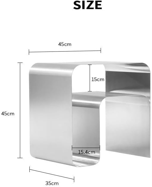 Modern Stainless Steel Side Table – Seamless Integrated Design, Sturdy and Stylish, Perfect for Living Room, Sofa Side, Coffee Table Use.