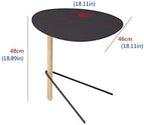 Telephone Table, End Table,Sofa Coffee Side Table,Telephone Side Table,Balcony Leisure Table(Color:Black,Size:18.1118.1118.89in)