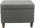 HomePop 24" Storage Ottoman, Gray (K7732-F2281-V), Large