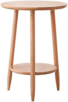 Telephone Table, Sofa Side Table,Sofa & Console Tables,Telephone Tables,Side Table with Storage Shelf,2 Colors (Wood Color-16.53 * 16.53 * 23.62in