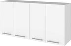 5-Shelf 4-Door Kitchen Set with Island and Wall Cabinet | Includes 5 shelves and 4 doors for expanded storage capacity