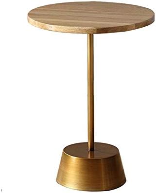 Telephone Table, Solid Wood Sofa Side Table Pedestal Tables Sofa & Console Tables Telephone Tables Round Living Room Side Table(Color:Wood Color,Size:15.7415.742