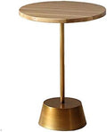 Telephone Table, Solid Wood Sofa Side Table Pedestal Tables Sofa & Console Tables Telephone Tables Round Living Room Side Table(Color:Wood Color,Size:15.7415.742
