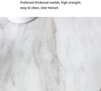 Telephone Table, Marble Surface Telephone Table,Sofa Round Side Table,Small Metal Coffee Table in The Living Room,Brushed Stainless Steel Bracket,Thickened Solid Base