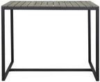 Industrial Outdoor Bar Table – Acacia Wood Top with Metal Frame, Perfect for Patio Bar Stools, Bar Stool Set of 2, Tall Chairs for Bar & Outdoor Counter Height Bar Stools