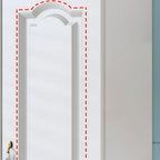 Wall Mounted Kitchen Pantry Storage Cabinet, White Narrow Sideboard Hanging Cabinet Organizer for Bottle, Dish, Bowl, Dining Room, Kitchen, Bathroom (47" L x 12" W x 31.5" H)