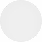 Furinno Besi 2-Tier Modern Round Coffee Table Table with Sturdy Metal Legs, White/Black