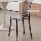 Etlegor Clear Acrylic Dining Chair, Modern Office Negotiation Chair with Seat Cushions for Kitchen, Dining Room, Outdoor Party(Clear Lake Blue)