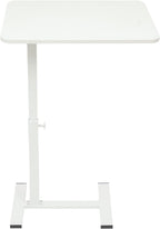 Modern Overbed Table, C-Shape Bedside Standing Desk Laptop Table Sofa Chair Side Table Adjustable Height Tray Table for Home Office