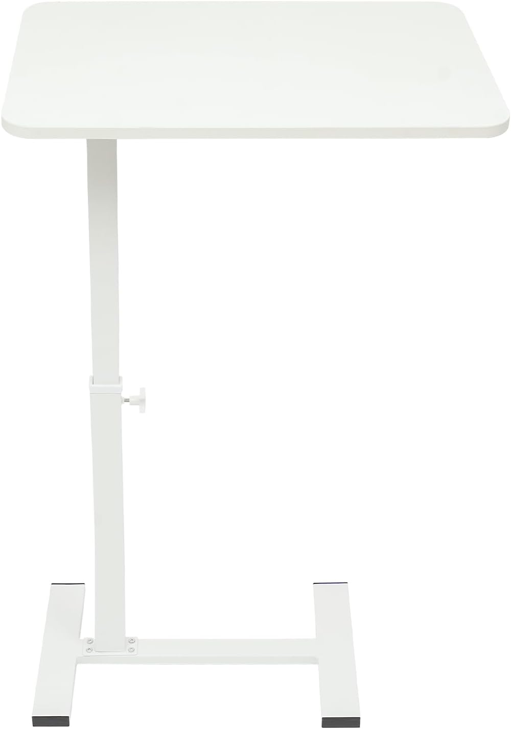 Modern Overbed Table, C-Shape Bedside Standing Desk Laptop Table Sofa Chair Side Table Adjustable Height Tray Table for Home Office