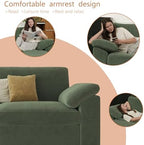EASE MOOSE Oversized Modular Sectional Sofa with Ottoman, Modern Luxury Wide Deep Modular Couch, U Shaped Couch for Big Spaces Living Room,Green