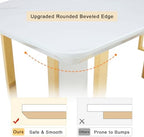 79" White Gold Dining Table Set for 8, Luxury Faux Marble Dining Table Set for 8 with White Gold Chairs, Kitchen Table Set with Gold Chrome Legs for Dining Room, Office