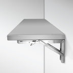 Laundry Folding Table Stainless Steel Wall Mounted Workbench, Desk Concession Shelf for Restaurant Garage Balcony Bathroom(40x40cm/16x16in)