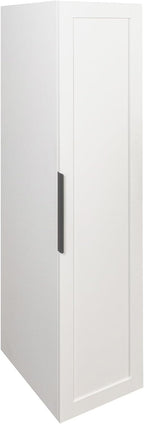 JOYSOURCE 22 in Deep Kitchen Pantry Storage Cabinet with Doors and Adjustable Shelves Tall Large Cupboard with Door Shelving, Wheel Support for Food White