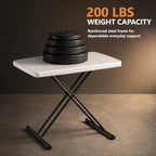 Folding Table, TV Tray with 3 Levels Adjustable Height, Heavy Duty No Assembly Foldable Small Table for Eating or Working on Couch, Picnic, Camping, Living Room, Indoor and Outdoor Use