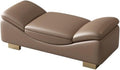 Modern End of Bed Bench, Indoor Entryway with Metal Legs, Cushioned Ottoman for Living Room, Bedroom, Dining, Hallway Entryway(Brown,150 * 50 * 50cm)