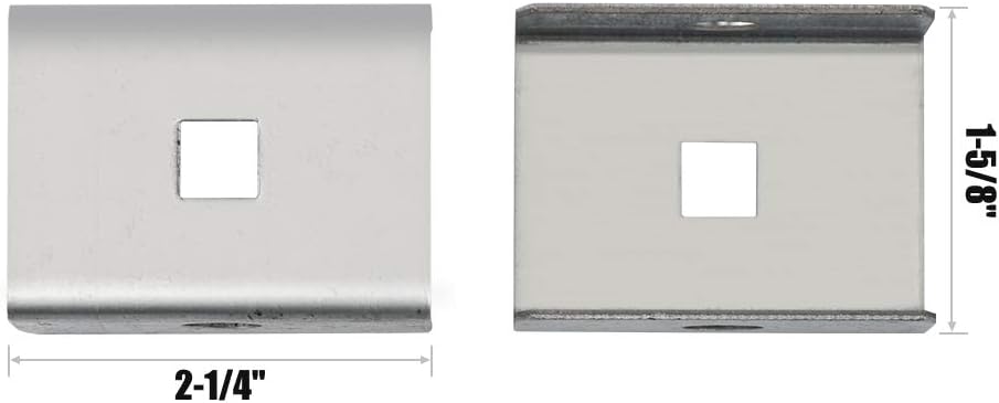 HOME MASTER HARDWARE Box Rail Hanger Kit 2 Set,Exterior Barn Door Hardware Kit,Each Rated Safe Working Load 225 lbs,Zinc Plated