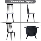 DUHOME Dining Chairs Set of 2 Wood Dining Room Chair Black Spindle Side Kitchen Room Country Farmhouse Chairs Black
