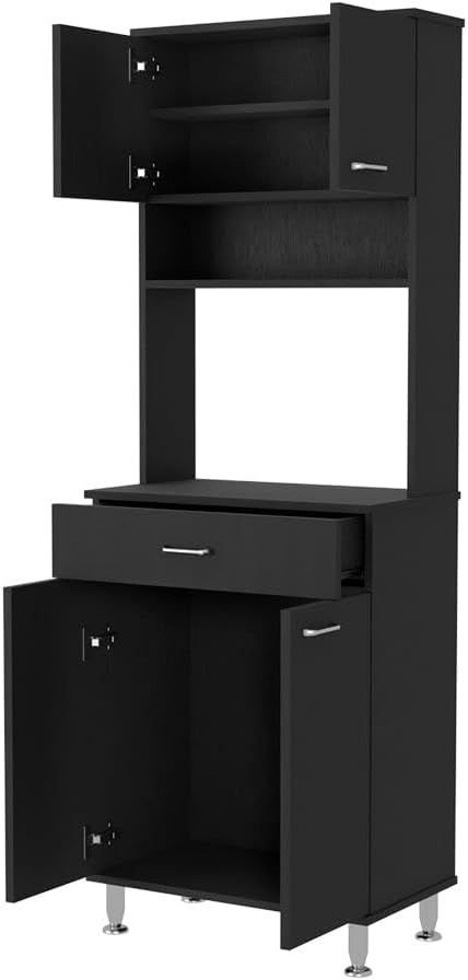 Pantry,Buffet Kitchen Sideboard,Two Door Cabinets,One Drawer,Four Adjustable Metal Legs,for Living Room,Dining Room,Kitchen