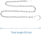 YINGFENG 4 Pack 35 Inch Silver Hanging Chain for Hanging Bird Feeders, Bird Houses, Hanging Planters, Baskets, Birdbaths, Lanterns, Wind Chimes, Billboards, Signs and Ornaments, etc