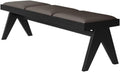 Modern Retro Wooden Upholstered Dining Table Cloakroom Shoe-Changing Stool Bedroom Bed-end Entryway(Medium)