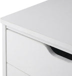 Furnifact White Storage Cabinet, Contemporary Pantry Organizer, Durable Composite Wood Finish, Space-Saving Design for Kitchen, Utility Room, Home Storage