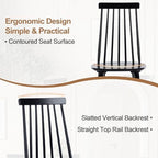 DUHOME Dining Chairs Set of 2 Wood Dining Room Chair Black Spindle Side Kitchen Room Country Farmhouse Chairs Black