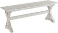 Boraam Jamestown Backless Dining Room Bench, Antique White