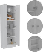 Home Square 2-Piece Set with Storage Pantry Cabinet & Two-Door Cabinet