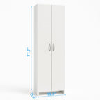 Decorotika 72" Modern Tall Pantry Cabinet with Doors, Freestanding Kitchen Storage Cabinet with Adjustable Shelves, Slim White Utility Storage Organizer for Kitchen, Laundry Room, Bathroom